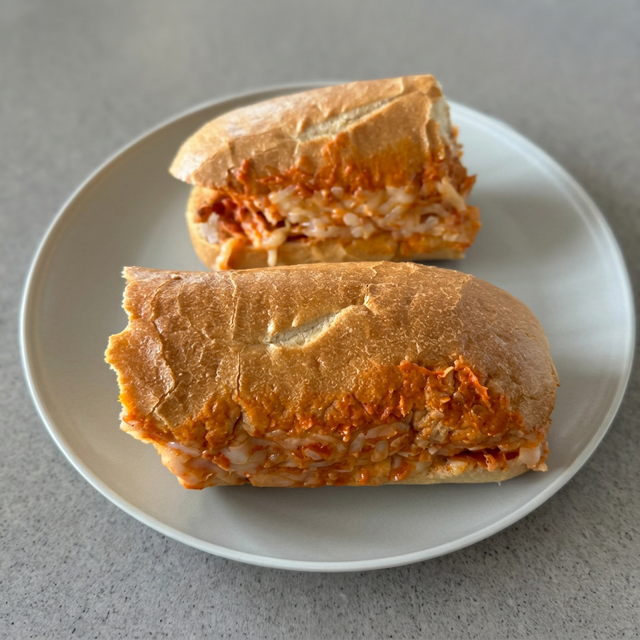 Chicken Vodka Parmigiana Sandwich.
